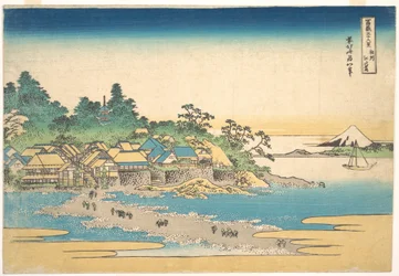 Enoshima in der Provinz Sagami, aus der Serie Sechsunddreißig Ansichten des Berges Fuji