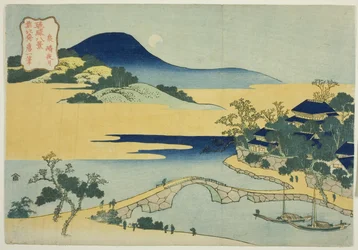 Abendmond bei Izumizaki, aus der Serie "Acht Ansichten der Ryukyu-Inseln"