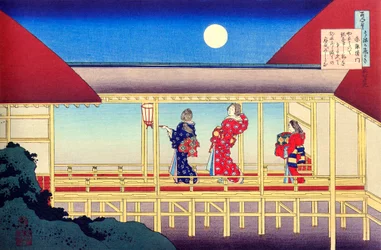 Aus der Serie Hundert Gedichte von hundert Dichtern: Akazome Emon, um 1830