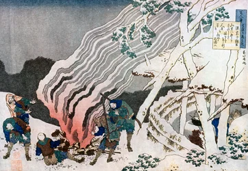 Jäger am Feuer im Schnee, ca. 1835
