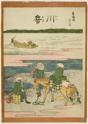 Kawasaki, aus der Serie "Dreiundfünfzig Stationen des Tokaido (Tokaido gojusan tsugi)"