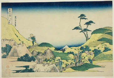 Unteres Meguro (Shimo Meguro), aus der Serie "Sechsunddreißig Ansichten des Berges Fuji (Fugaku sanjurokkei)"