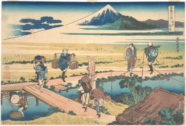 Nakahara in der Provinz Sagami, aus der Serie Sechsunddreißig Ansichten des Berges Fuji