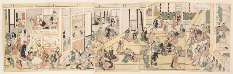 Neujahrstag im Ōgiya-Bordell, Yoshiwara