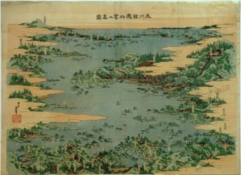 Shiogama und Matsushima in der Provinz Mutsu