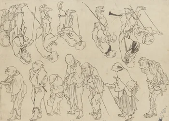 Studien von lahmen Pilgern, Edo-Periode