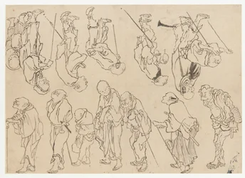 Studien von lahmen Pilgern, Edo-Periode, 19. Jahrhundert