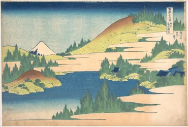 Der See bei Hakone in der Provinz Sagami, aus der Serie Sechsunddreißig Ansichten des Berges Fuji