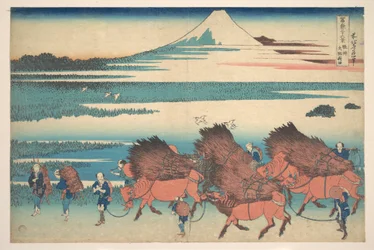 Die neuen Felder bei Ōno in der Provinz Suruga, aus der Serie Sechsunddreißig Ansichten des Berges Fuji