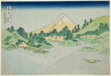 Die Wasseroberfläche bei Misaka in der Provinz Koshu (Koshu Misaka suimen), aus der Serie "Sechsunddreißig Ansichten des Berges Fuji (Fugaku sanjurokkei)"