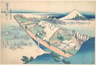 Ushibori in der Provinz Hitachi, aus der Serie Sechsunddreißig Ansichten des Berges Fuji