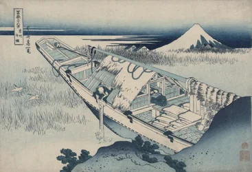 Ushibori in der Provinz Hitachi, aus der Serie Sechsunddreißig Ansichten des Berges Fuji