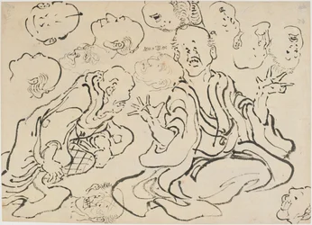 Verschiedene Gesichter, Edo-Periode, ca. 1830