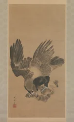 Adler greift einen Affen an, 1885