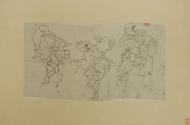 Drei Kyogen-Tänzer