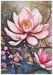 Rosa Magnolienblüte