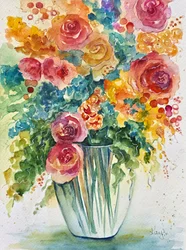 Lebhaftes Blumenbouquet
