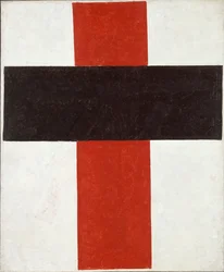 Hieratisches suprematistisches Kreuz von Kasimir Malewitsch (1878-1935)