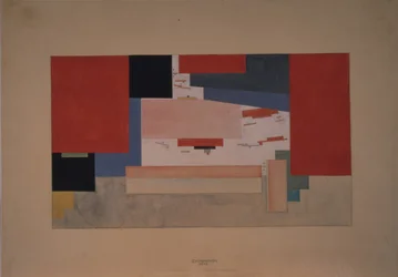 Suprematismus. Skizze für einen Theater-Vorhang