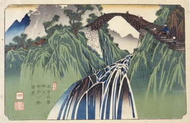 Fernsicht auf die Brücke über den Ina-Fluss in Nojiri, Nr. 41