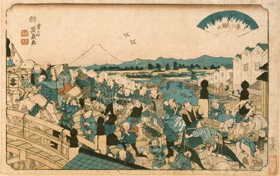 Aufklarendes Wetter auf der Nihonbashi-Brücke