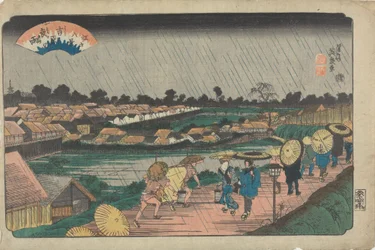 Nächtlicher Regen in Yoshiwara