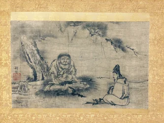 Zen-Begegnung Niaoke Daolin und Bai Juyi, 16. Jahrhundert