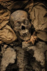 Mumie von Amenhotep III., König Tuts Großvater, KV 35, Tutanchamun; 18. Dynastie, 2005 (Foto)