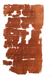 Seite des Judas-Evangeliums liest "Der geheime Bericht der Offenbarung, die Jesus sprach", 2006 (Foto)