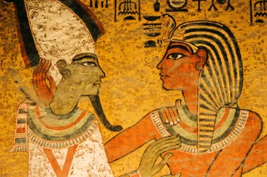 Malerei an der Nordwand des Grabes; Osiris; KV 62, Tutanchamun und das Goldene Zeitalter der Pharaonen, 2003 (Foto)