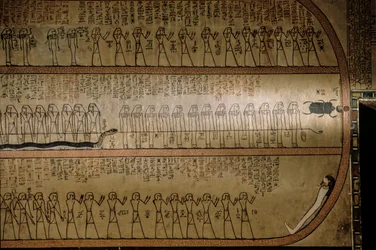 Wandgemälde, das das Totenbuch darstellt; Grab von Amenhotep II; Tal der Könige