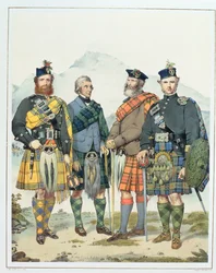 John MacLachlan, Hugh Grahame, James MacFarlane und Angus Colquhoun, vier von Königin Victorias 