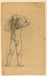 Studie für "Handel," "Der Fortschritt der Zivilisation: Die Schmiede, Handel und Bildung" State Capitol, Des Moines, IA