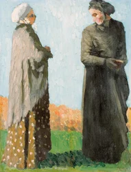 Bauern in Sonntagskleidung, 1890