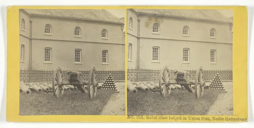 Rebellenschuss in Union-Kanone, Schlacht von Gettysburg, 1855-75