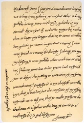 Brief von James I. an seinen Sohn Charles, Prinz von Wales, 10. August 1623