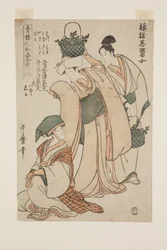 Weibliche Frühlingszwiebelverkäuferinnen