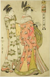 Stunde des Affen [16 Uhr] (Saru no koku), aus der Serie "Die zwölf Stunden in Yoshiwara" ("Seiro juni toki tsuzuki")