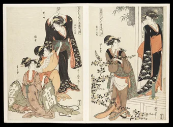 Kômei bijin mitate Chûshingura junimai tsuzuki (Das Chûshingura-Drama parodiert von berühmten Schönheiten): eine Serie von zwölf Drucken, ca. 1795
