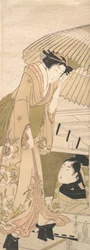 Landungssteg im Schnee Yuki no sanbashi, 1800