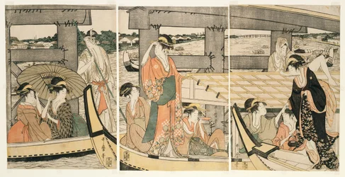 Oben und unter der Ryogoku-Brücke