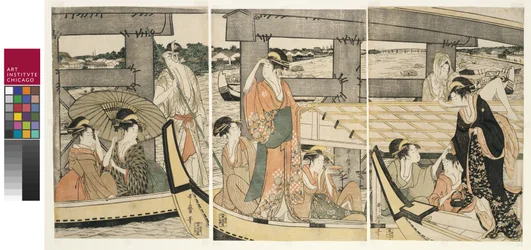 Oben und unter der Ryogoku-Brücke