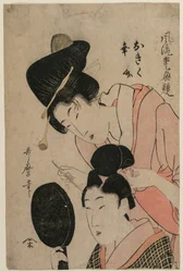 Die Liebenden Okiku und Kozuke (aus der Serie Ein eleganter Vergleich von charmanten Merkmalen)