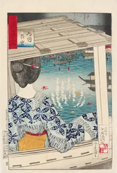Feuerwerk an der Ryogoku-Brücke