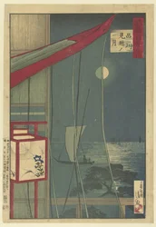 Der Mond bei Shinagawa (Hundert Ansichten der Provinz Musashi)