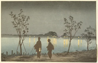 Nacht am Sumida-Fluss