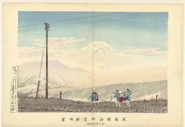 Blick auf den Fuji in den Hakone-Bergen