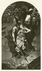 Wotan nimmt Abschied von Brunhild (Gravur)