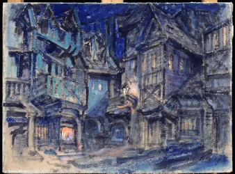 Bühnenbild für das Ballett Esmeralda von Anton Simon