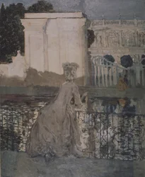 Dame am Teich